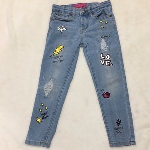 Betsy Johnson Girls Graffiti Jeans Denim 5